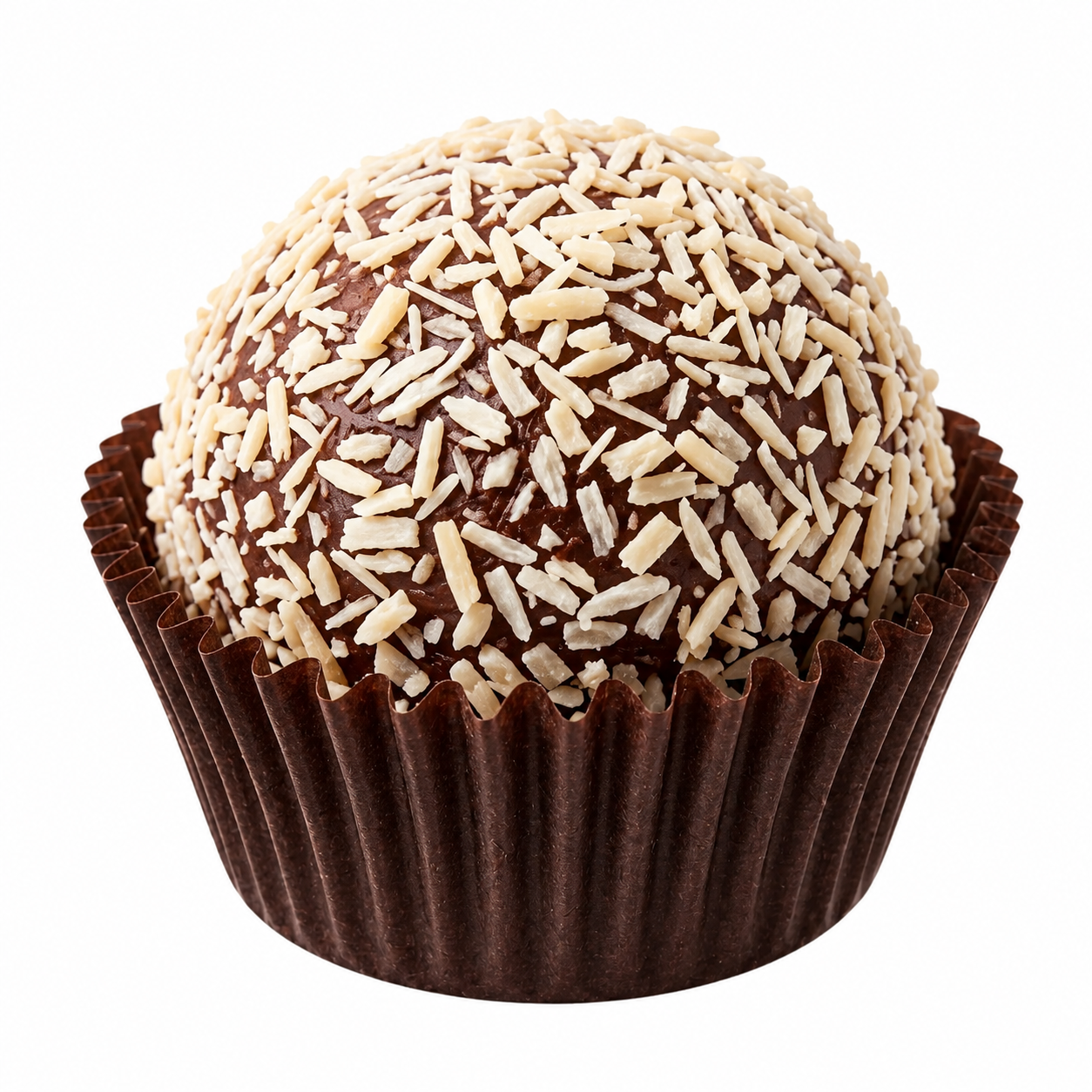 Brigadeiro Prestígio com chocolate ao leite e flocos de coco ralado
